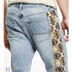 Sun + Stone Rory Slim Fit Geo panel jeans Size 30” Macy’s exclusive